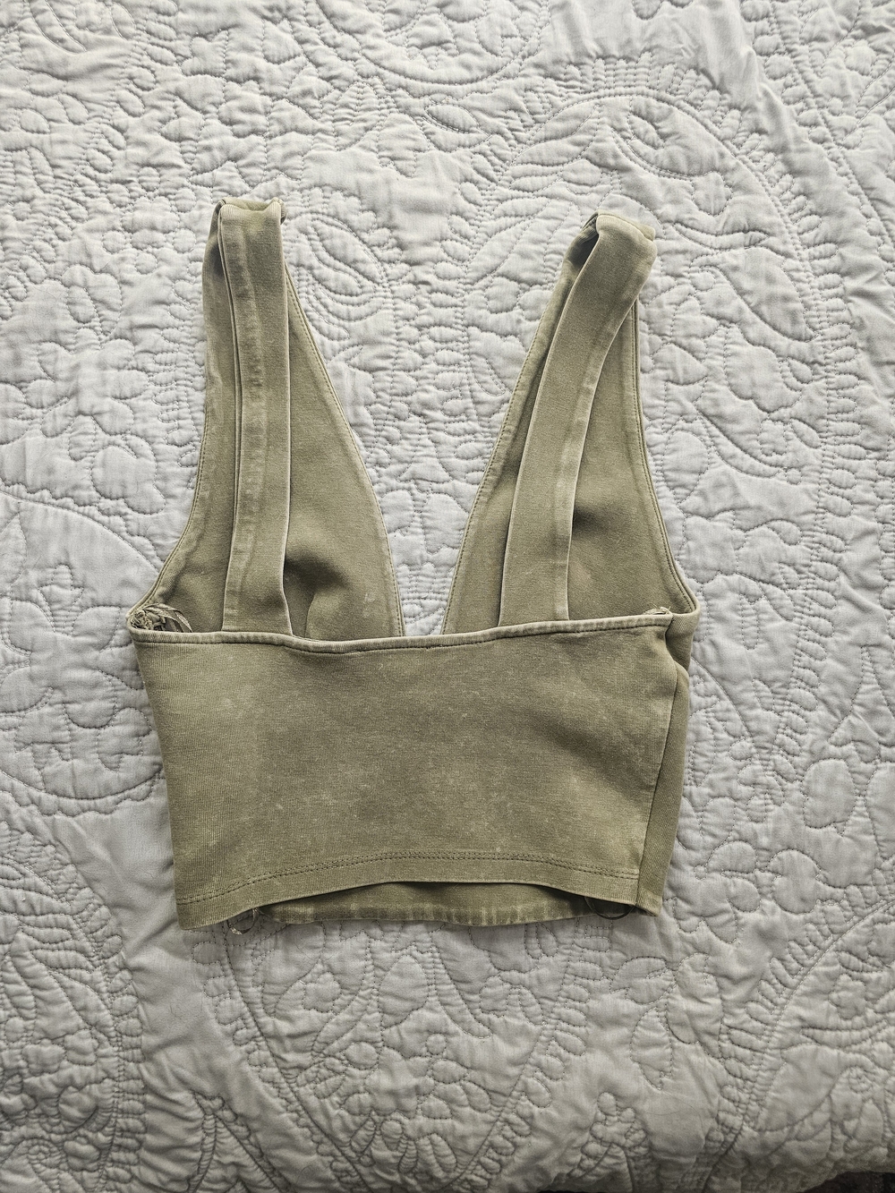 Zara V-Neck Structured Crop Top - Picture 2 of 2
